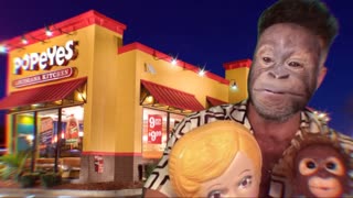 HandsomeTyrone at Popeyes at night with his fam