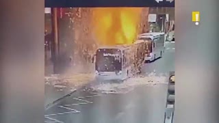 Another electric bus catches fire.