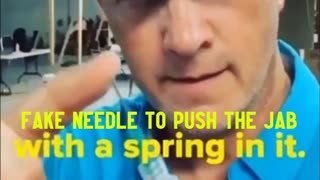 Fake Syringe Needle Being Used to Push the JAB