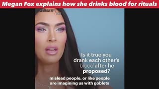 Megan Fox Says she drinks blood for ritual purposes