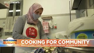 Migrants Cooking In Bologna, Italy