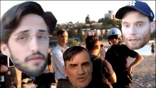 Jew Defends "Nazi" Brian Ruhe from another Jew Screaming at the Beach (full video)