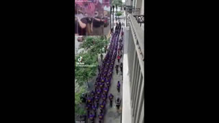 BLACK NATIONALISTS MARCHING IN NEW ORLEANS IN RESPONSE TO PATRIOT FRONT