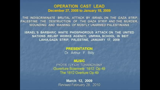 Part I & II, Israeli Attack on Gaza, Rev.20, 02-28-10