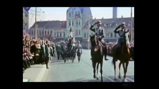 Adolf Hitler and die Wehrmacht in color Farbe Triumphmarsch der NSDAP Das Hakenkreuz lied