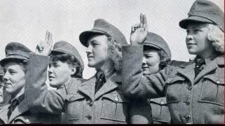 Norwegian women as volounteers of a legion at the swearing-in ceremony 1942--