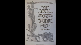 Farmers and soldiers stand hand in hand to give the people its daily bread and to protect the freedom of the Reich. Dr. Goebbels.â€ (#41, 5 - 11 October 1941