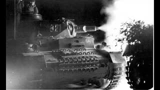 AÂ PanzerÂ IVÂ AusfÂ E fires itsÂ 75mm KwkÂ L-24 cannon at enemy positions