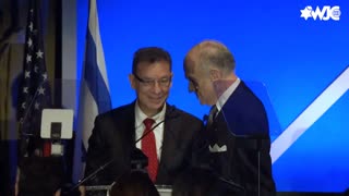 Dr. Albert Bourla, chairman and CEO of Pfizer, accepts the WJC Theodor Herzl Award