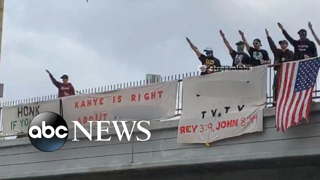 Antisemitic banner hung over 405 freeway following Kanye Westâ€™s comments l ABCNL