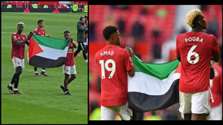 [Psyop?] Paul Pogba and Amad Diallo hold Palestinian flag to support Palestines against Israeli | Man United