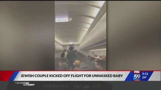 Jewish family kicked off flight for unmasked baby