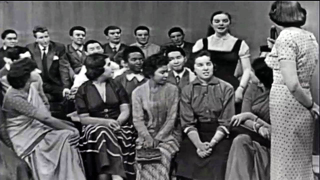 1955 high school foreign exchange students answer questions from Americans