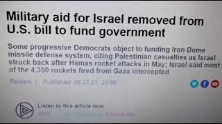 $1US Billion Military aid for Israel removed from US bill to fund government