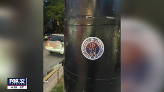 GloNiggers of white supremacist group 'Patriot Front' seen placing anti-Semitic stickers in Lincoln Par