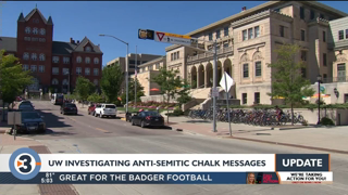 UW-Madison leaders condemn anti-Semitic chalk writings found around campus