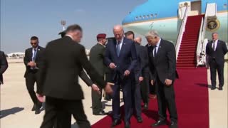 A Very Confused Joe Biden Lands In Israel, Immediately Asks "What Am I Doing Now?"