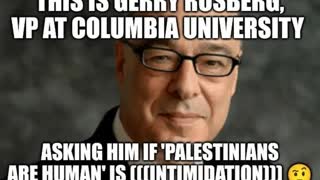 COLUMBIA UNIVERSITY VP UNABLE TO ANSWER IF PALESTINIANS ARE HUMANS❗