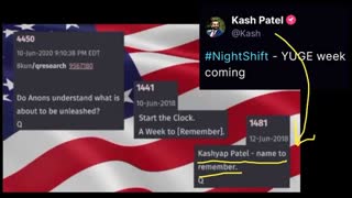 Breaking 1:44 am Q Comms: Kash Patel - Name to Remember! Yuge [W]eek Coming!