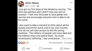 He referred to the vaccine as a "life saving medicine". The life ending vaccine kills him.