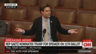 GAETZ NOMINATES TRUMP ðŸ‡ºðŸ‡¸ FOR SPEAKER OF THE HOUSE, RAILS AGAINST ðŸ¦„ðŸ†ðŸ˜… â€˜SQUATTERâ€™ MCCUCKTHY'