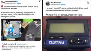 Hezbollah pagers detonated remotely. (VIDEO)