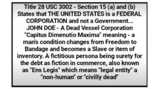 You Are A Dead Vessel Corporation "Capitus Dimenutio Maxima" Your (Maximum Diminished Status)