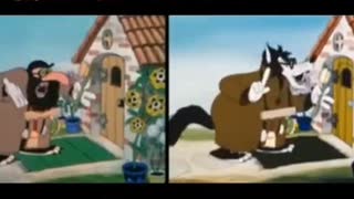 1933 original vs.1948 reanimated scene. Now why do you reckon they changed this?