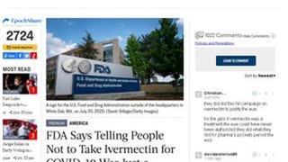 FDA SAYS 'TELLING PEOPLE NOT TO TAKE IVERMECTIN FOR COVID-19ðŸ’ŠðŸ’‰WAS JUST A RECOMMENDATION'