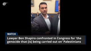 Ben Shapiro confronted in Congress for 'genocide... carried out on' Palestinians