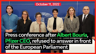 Press conference after Pfizer CEO Albert Bourla refused to answer in front of European Parliament