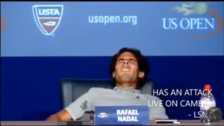 Tennis player Rafael Nadal collapse