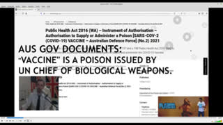 Australian Gov Documents: Vaccine is a Poison Distributed by UN Chief of Biological Weapons