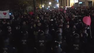 Thousands Of German Protesters Chant "We Are The People" In Leipzig Germany; Anti Lockdown Protests