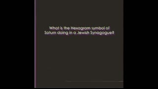 What is the hexagram of saturn doing in a Jewish synagogue?