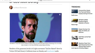 Jewish Activists Broadcast Messages Taken From Twitter Outside Home of CEO Jack Dorsey