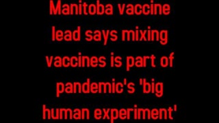 Manitoba vaccine lead says mixing vaccines is part of pandemic's 'big human experiment' 6-6-2021