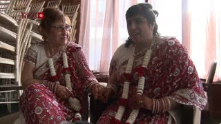 Exclusive: UK FIRST interfaith lesbian wedding with Hindu and Jewish woman