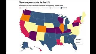 Map Of Current Vaccine Passport Status By State