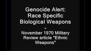 Ethnic Weapons - Race Specific Biological Weapons 1970 Military Review