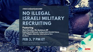 Webinar: No Illegal Israeli Military Recruiting (They Live Gear)