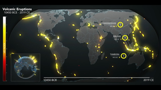 Animated Maps: Ten Thousand Years of Volcanic Eruptions