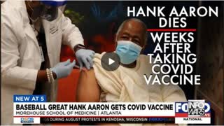 Hank Aaron Dies After Covid-19 Vaccine - Adding To Massive Inoculation Death Toll