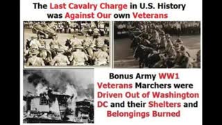 Bonus Army July 28, 1932, US Military Attacks Demonstrating American World War I Veterans