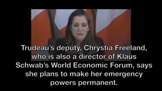 Chrystia Freeland Plans to make Emergency Powers Permanent