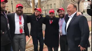 Alex Jones dances with Chabadniks at Bolshevik Trump inauguration