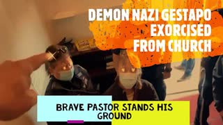 The Balls That It Takes To Beat The JWO.  Brave Pastor Kicks Gestapo Out Of Church