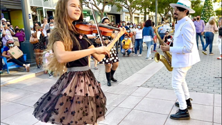 L'Amour Toujours - Karolina Protsenko (feat. Daniele Vitale) - Violin and Sax Street Performance