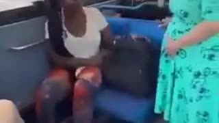 Black Woman Refuses To Move Bag For Pregnant White Woman