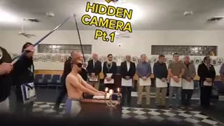 Undercover Hidden Camera Of A Masonic Mock Execution Ritual (These People Are Sick) Part 1